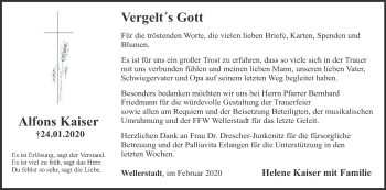 Anzeige von Alfons Kaiser von MGO