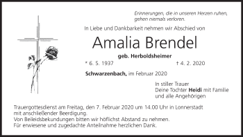 Anzeige von Amalia Brendel von MGO
