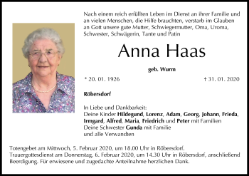 Anzeige von Anna Haas von MGO