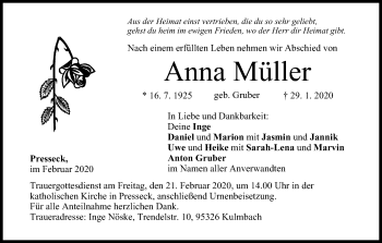 Anzeige von Anna Müller von MGO