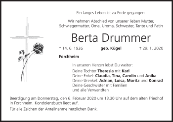 Anzeige von Berta Drummer von MGO