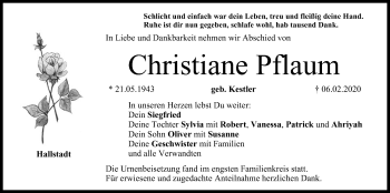 Anzeige von Christiane Pflaum von MGO