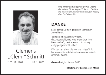 Anzeige von Clemens Schmitt von MGO