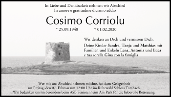 Anzeige von Cosimo Corriolu von MGO