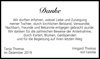 Anzeige von Danke  von MGO