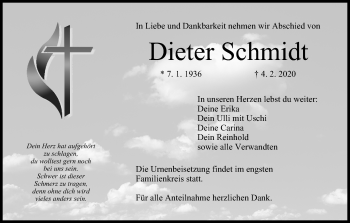 Anzeige von Dieter Schmidt von MGO