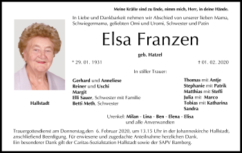 Anzeige von Elsa Franzen von MGO