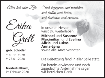 Anzeige von Erika Grell von MGO