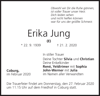 Anzeige von Erika Jung von MGO