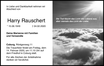 Anzeige von Harry Rauschert von MGO