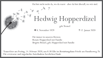 Anzeige von Hedwig Hopperdizel von MGO
