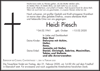 Anzeige von Heidi Piesch von MGO