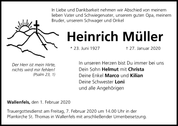 Anzeige von Heinrich Müller von MGO