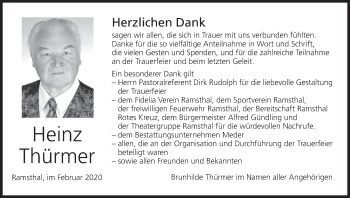 Anzeige von Heinz Thürmer von MGO