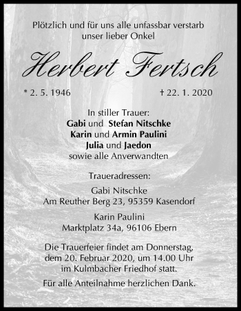 Anzeige von Herbert Fertsch von MGO