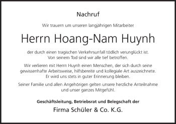 Anzeige von Hoang-Nam Huynh von MGO
