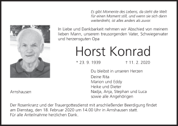 Anzeige von Horst Konrad von MGO