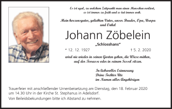 Anzeige von Johann Zöbelein von MGO