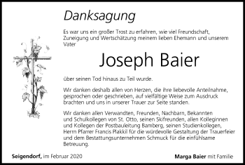 Anzeige von Joseph Baier von MGO