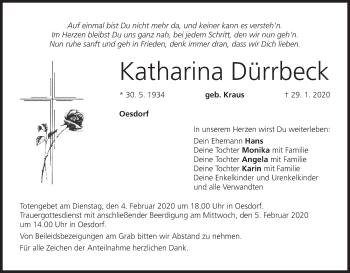 Anzeige von Katharina Dürrbeck von MGO