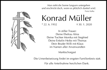 Anzeige von Konrad Müller von MGO