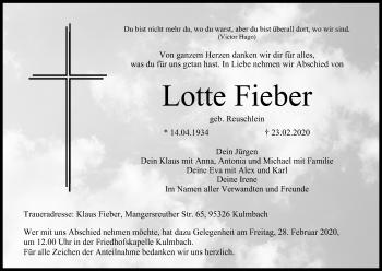 Anzeige von Lotte Fieber von MGO