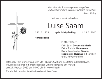 Anzeige von Luise Saam von MGO
