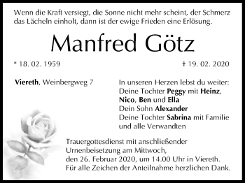 Anzeige von Manfred Götz von MGO