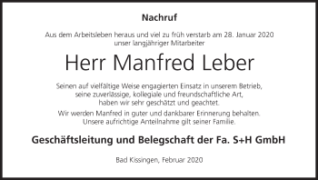 Anzeige von Manfred Leber von MGO