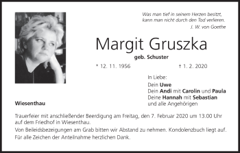 Anzeige von Margit Gruszka von MGO