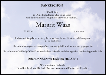 Anzeige von Margrit Waas von MGO
