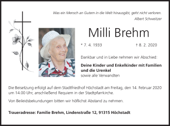 Anzeige von Milli Brehm von MGO
