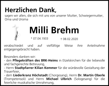 Anzeige von Milli Brehm von MGO
