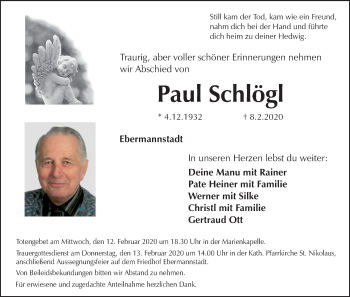 Anzeige von Paul Schlögl von MGO