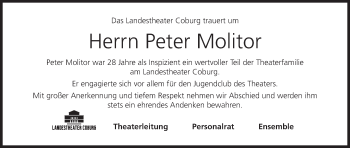 Anzeige von Peter Molitor von MGO