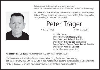 Anzeige von Peter Träger von MGO