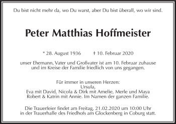 Anzeige von Peter Matthias Hoffmeister von MGO