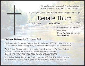 Anzeige von Renate Thum von MGO
