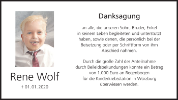 Anzeige von Rene Wolf von MGO