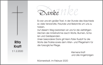 Anzeige von Rita Kraft von MGO