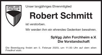 Anzeige von Robert Schmitt von MGO