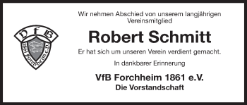 Anzeige von Robert Schmitt von MGO