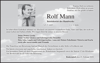 Anzeige von Rolf Mann von MGO