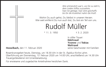 Anzeige von Rudolf Müller von MGO