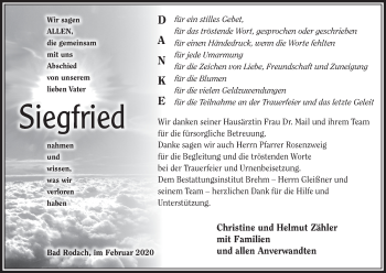 Anzeige von Siegfried Zähler von MGO