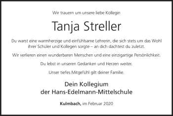 Anzeige von Tanja Streller von MGO