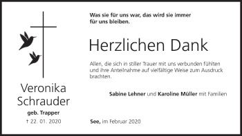 Anzeige von Veronika Schrauder von MGO