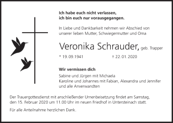 Anzeige von Veronika Schrauder von MGO