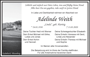 Anzeige von Adelinde Weith von MGO