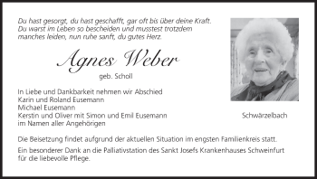 Anzeige von Agnes Weber von MGO